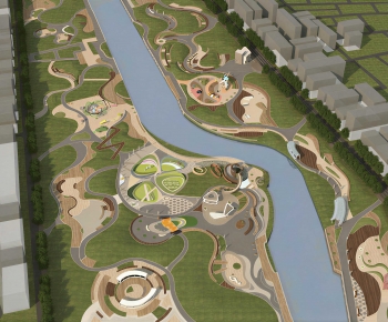 Modern Architectural Bird's-eye View Planning-ID:715585953