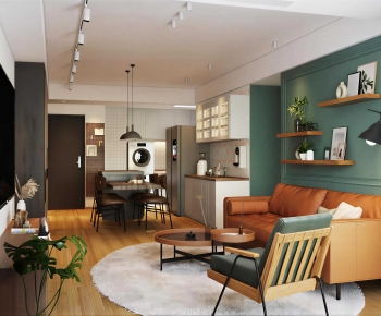 Modern A Living Room-ID:495971926