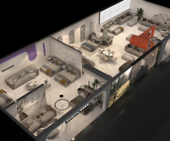 Modern Exhibition Hall-ID:441356901