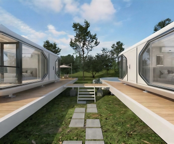 Modern Appearance Of Commercial Building-ID:642513991