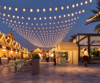 Southeast Asian Style Commercial Street-ID:345247035