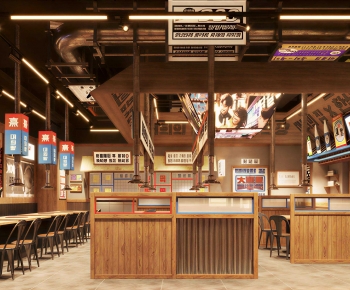 Industrial Style Barbecue Restaurant-ID:812540115