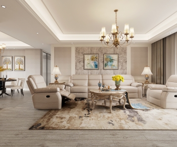 Simple European Style A Living Room-ID:435703042