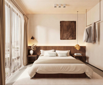 Wabi-sabi Style Bedroom-ID:828213933