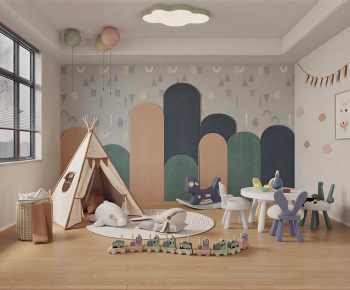 Modern Children's Room Activity Room-ID:452373985