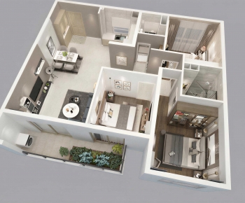 Modern A Bird's-eye View Of Home Decoration-ID:503680732