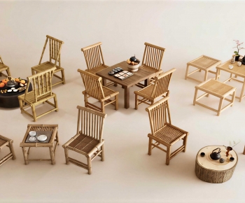New Chinese Style Tea Tables And Chairs-ID:540297031