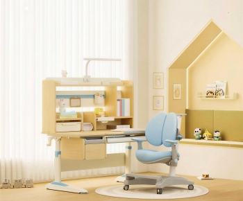 Modern Computer Desk And Chair-ID:430300003