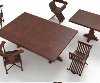 American Style Dining Table And Chairs-ID:683488837