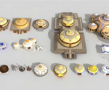 New Chinese Style Building Appearance-ID:394366981