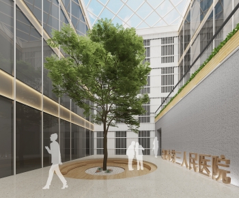 Modern Hospital Hall-ID:380508908