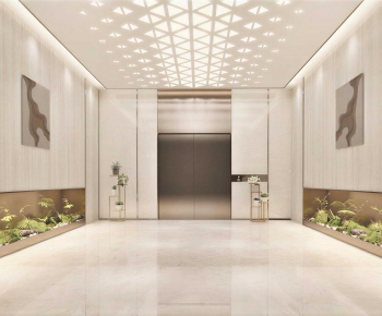 Modern Office Elevator Hall-ID:351290777
