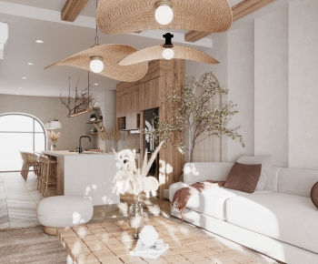Wabi-sabi Style A Living Room-ID:848761081