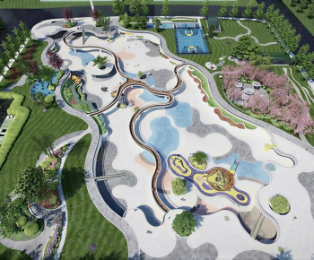 Modern Park Landscape-ID:963440907
