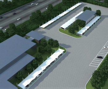 Modern Outdoor Parking Lot-ID:264920004