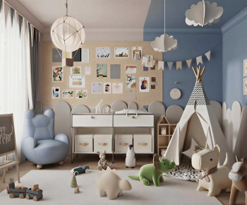 Wabi-sabi Style Children's Room Activity Room-ID:572055109