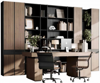 Modern Office Desk And Chair-ID:777439125