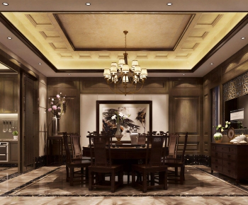 New Chinese Style Dining Room-ID:214930064