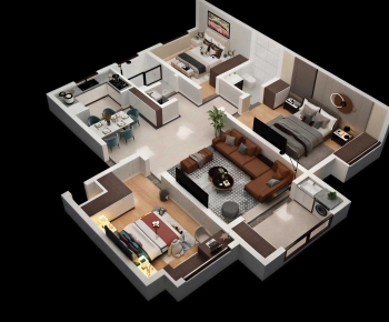 Modern A Bird's-eye View Of Home Decoration-ID:669342994