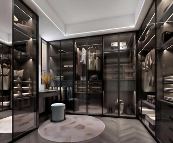 Modern Clothes Storage Area-ID:339402913
