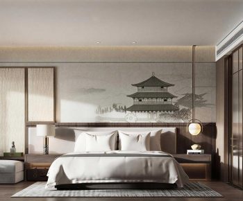 New Chinese Style Bedroom-ID:934226999