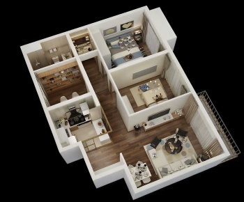 Modern A Bird's-eye View Of Home Decoration-ID:714759116