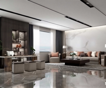 New Chinese Style A Living Room-ID:290009984