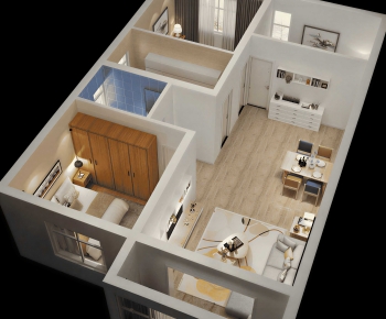 Modern A Bird's-eye View Of Home Decoration-ID:282887941