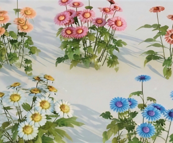 Modern Flowers And Grass-ID:672902112