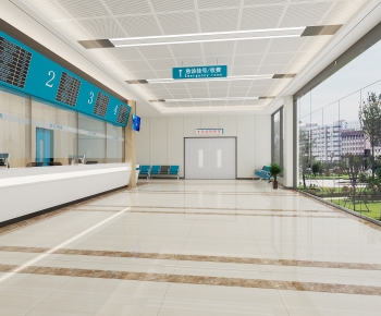 Modern Hospital Hall-ID:938648943