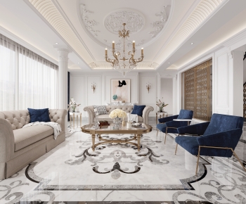 French Style A Living Room-ID:985559944