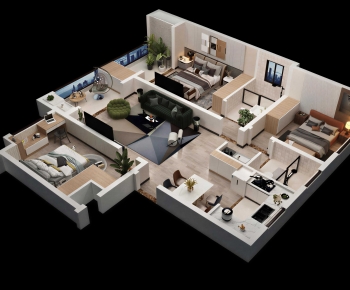 Modern A Bird's-eye View Of Home Decoration-ID:397470957