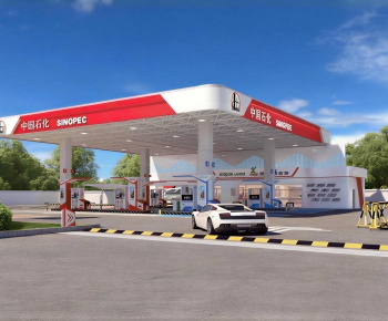 Modern Gas Station-ID:873088818