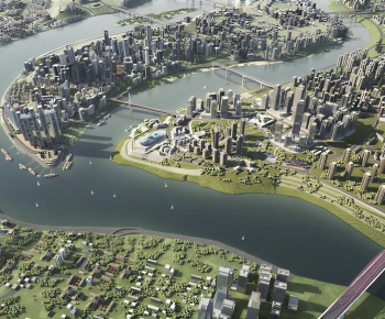 Modern Architectural Bird's-eye View Planning-ID:232578044
