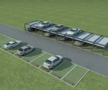 Modern Outdoor Parking Lot-ID:106826077
