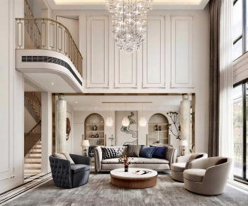 French Style A Living Room-ID:986917029