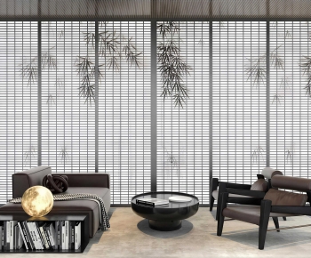 New Chinese Style A Living Room-ID:509150066