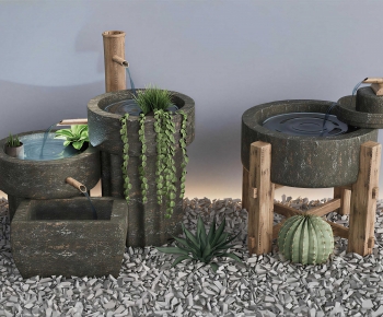 Japanese Style Rockery Waterscape-ID:256766089