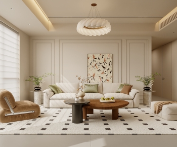 French Style A Living Room-ID:967876911