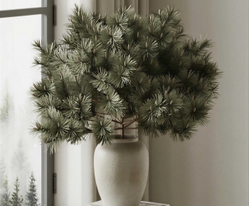 Wabi-sabi Style Potted Green Plant-ID:708430054