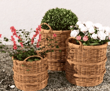 Modern Potted Green Plant-ID:610347993