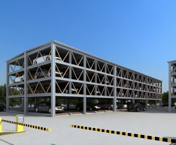 Modern Outdoor Parking Lot-ID:697801196