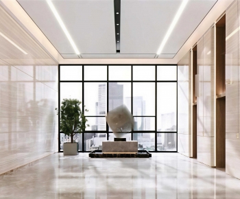 Modern Office Elevator Hall-ID:450052984