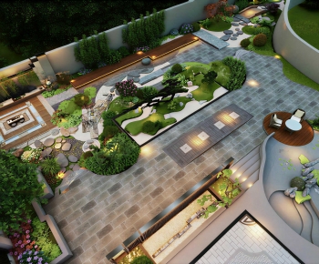 New Chinese Style Courtyard/landscape-ID:634111881