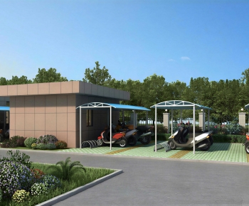 Modern Outdoor Parking Lot-ID:915133954