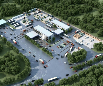 Modern Architectural Bird's-eye View Planning-ID:501363991