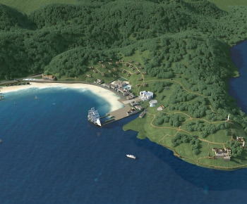 Modern Architectural Bird's-eye View Planning-ID:801892042