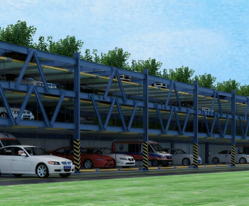 Modern Outdoor Parking Lot-ID:693506005