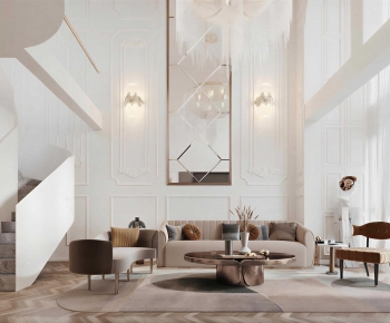 French Style A Living Room-ID:397620285