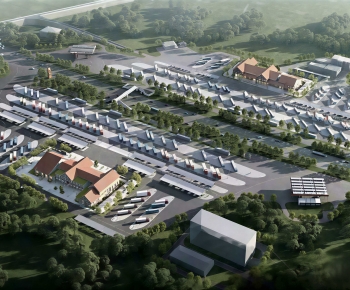 Southeast Asian Style Architectural Bird's-eye View Planning-ID:892683987